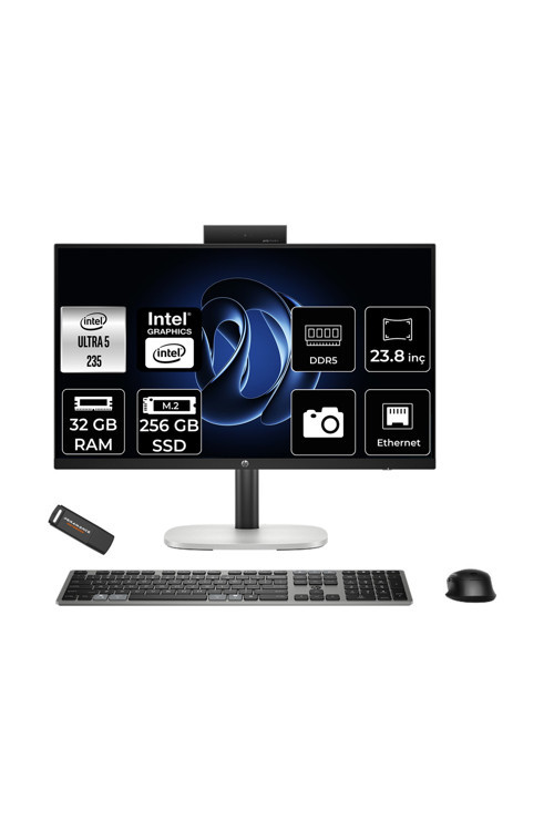 Prostudio 4 G1İ Ultra 5 235T 32Gb 256Gb Ssd 23.8" Fhd Fdos Touch All İn One Bilgisayar & Per4 Usb