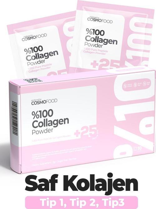 %100 Collagen Powder +25 Saf Kolajen
