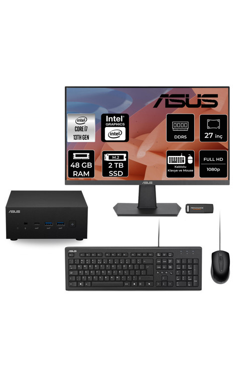 Expertcenter Pn64 İ7 13700H 48Gb 2Tb Ssd 27" Fhd Fdos Mini Masaüstü Bilgisayar