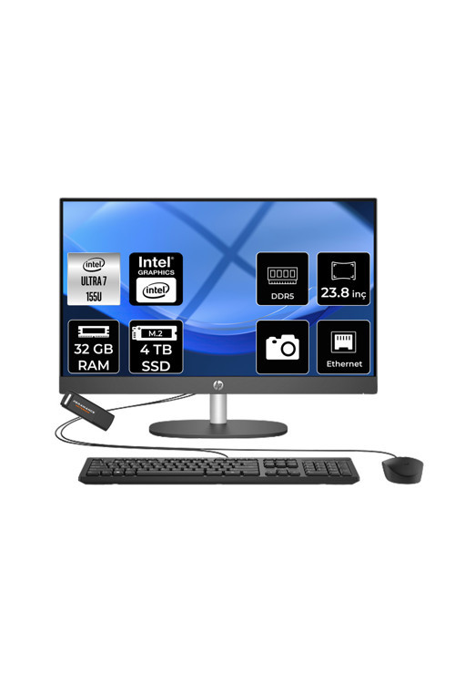 Proone 240 G10 Ultra 7 155U 32Gb 4Tb Ssd 23.8" Fhd Fdos All İn One Bilgisayar & Per4 Usb