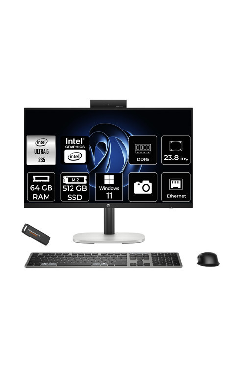 Prostudio 4 G1İ Ultra 5 235T 64Gb 512Gb Ssd 23.8" Fhd W11H Touch All İn One Bilgisayar & Per4 Usb