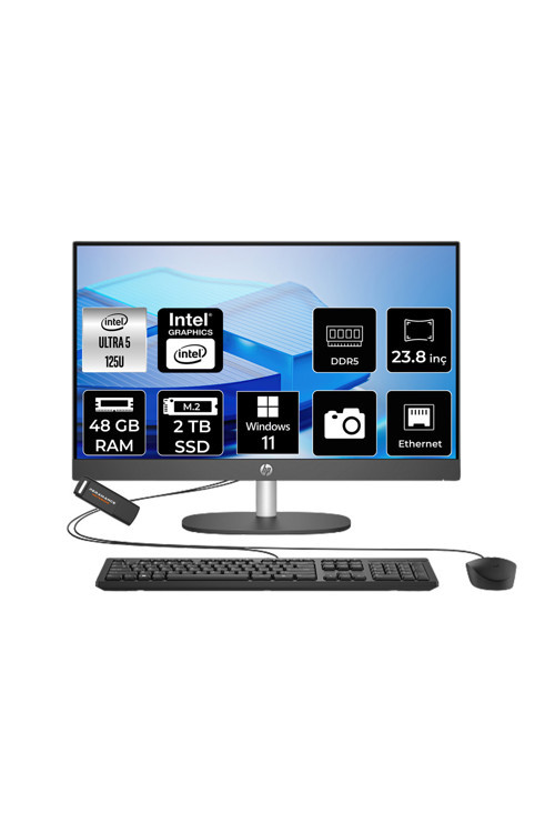 Proone 240 G10 Ultra 5 125U 48Gb 2Tb Ssd 23.8" Fhd W11P All İn One Bilgisayar & Per4 Usb