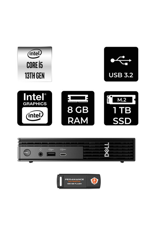 Pro Micro Qcm1250 Intel Core İ5 14500T 8Gb 1Tb Ssd Fdos Mini Masaüstü Bilgisayar