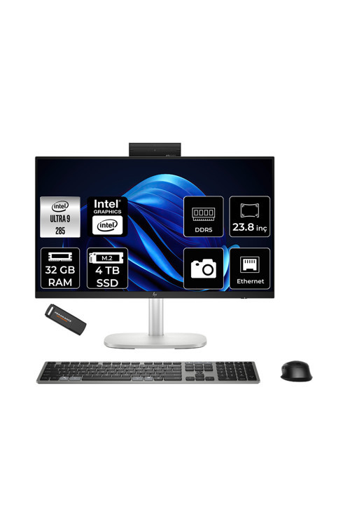 Elitestudio 8 G1İ Ultra 9 285 32Gb 4Tb Ssd 27" Qhd Fdos Touch All İn One Bilgisayar & Per4 Usb