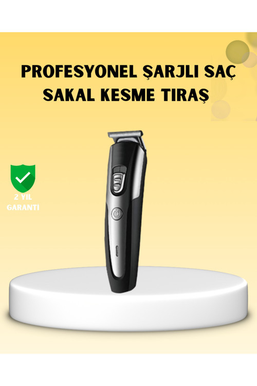 Preminyum Profesyonel Saç ve Sakal Kesme Tıraş Makinesi Kablosuz Ergonomik Tasarım