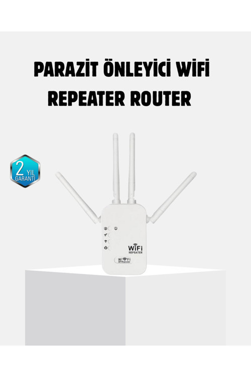 Preminyum Antenli WiFi Repeater 300m2 Kapsama Alanı WPA3 Güvenlikli