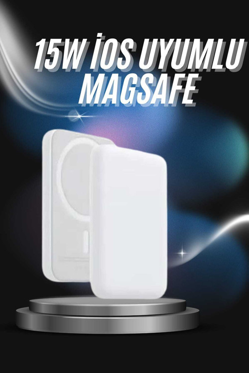 ieg™ Kablosuz Magsafe Hızlı Şarj 5.000 mah Kablosuz Şarj Cihazı RVRSTR