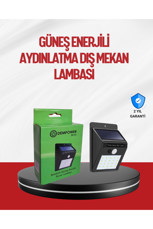Preminyum Kablo Gerektirmeyen Güneş Enerjili Dış Mekan Işık – Bahçe ve Koridor Aydınlatması