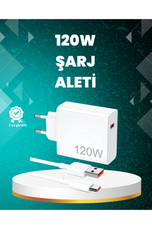 Preminyum 120 Watt Güçlü Hızlı Şarj Adaptörü Huawei P30 P40 Mate 20 Pro Uyumlu