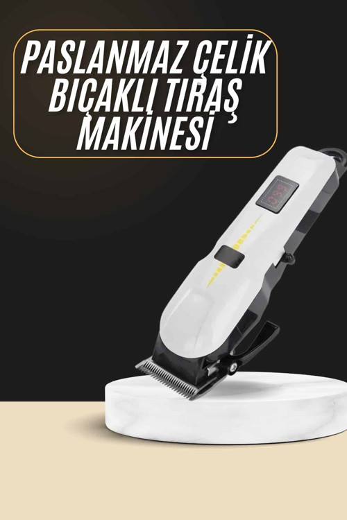ieg™ 2025 Model Şarjlı Dijital Saç Sakal Tıraş Makinesi Islak Kuru Kullanıma Uygun RVRSTR