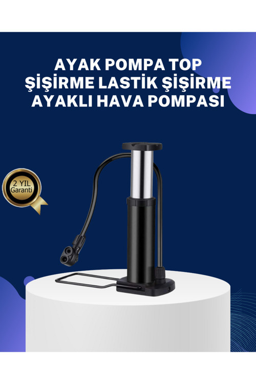 Ayakla Kullanılan Hava Pompası Araç ve Bisiklet İçin Uygun