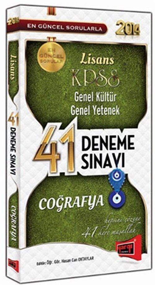 2014 KPSS Lisans Genel Kültür Genel Yetenek Coğrafya 41 Deneme Sınavı