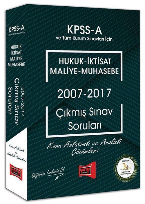 2018 KPSS A Grubu Hukuk - İktisat - Maliye - Muhasebe 2007 - 2017 Çıkmış Sınav Soruları