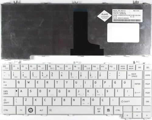 Toshiba C600 C640 C645 C645D L600 L630 L635 L640 Notebook Klavyesi - Beyaz TR 9Z.N4VGQ.10T