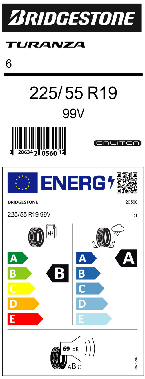 Bridgestone Turanza 6 Enlıten 225/55R19 99V Yaz Suv 2026