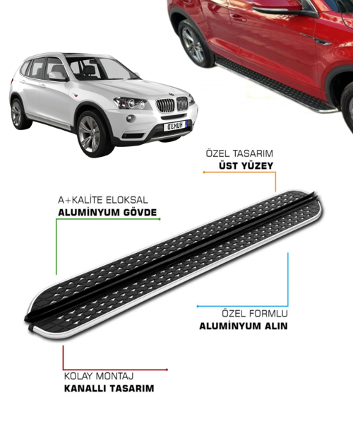 BMW X3 UYUMLU 2010 2011 2012 2013 2014 2015 2016 2017 YAN BASAMAK
