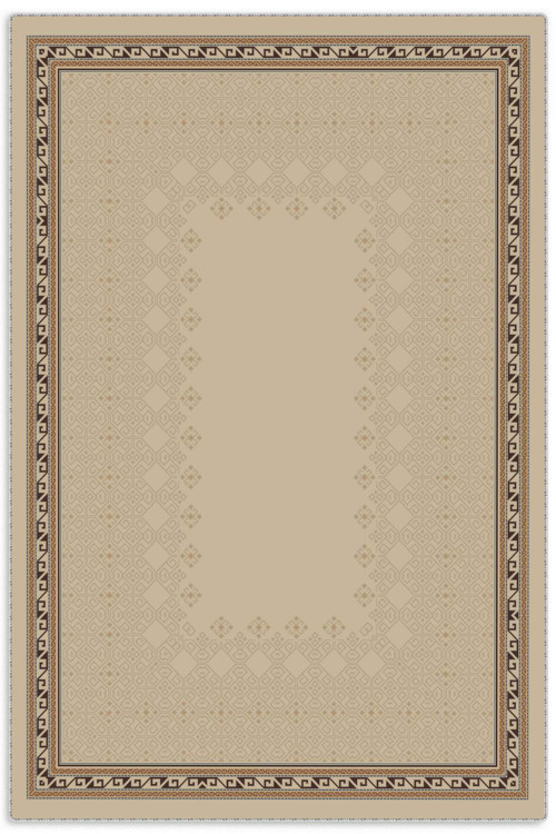 Etnik Bej Şönil Halı Kilim Yolluk Kaymaz Yıkanabilir Salon Mutfak Oturma Odası Koridor Yatak Odası
