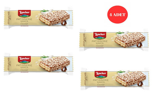Patisserie Coconut Snacks Hindistan Cevizli Gofret 21 g (4 ADET)