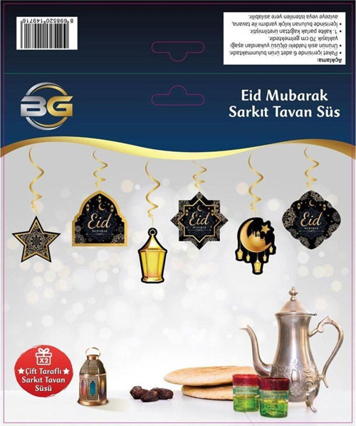 Ramazan Bayram Süsü Eid Mubarak Sarkıt Tavan Süs