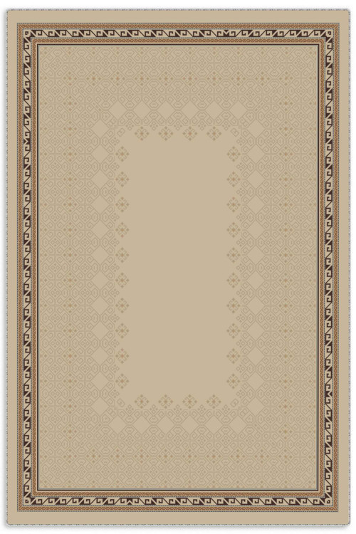 Etnik Bej Şönil Halı Kilim Yolluk Kaymaz Yıkanabilir Salon Mutfak Oturma Odası Koridor Yatak Odası