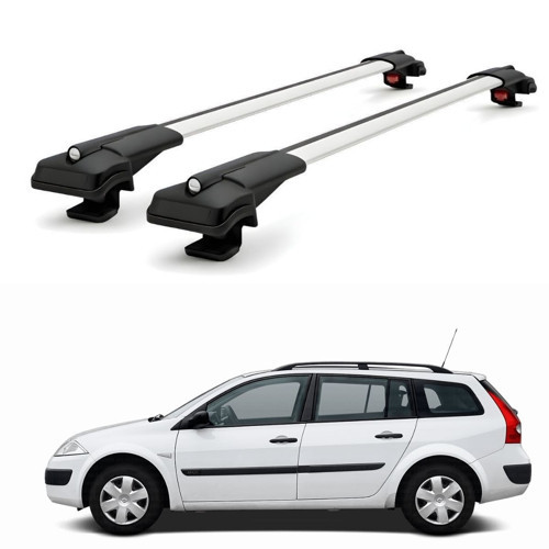 Renault Megane 2 SW 2003-2008 için Ara Atkı Tavan Barı , Araca Özel , Kilitlenebilir Araç Üstü Ekipman Taşıma Barı (2 Adet)