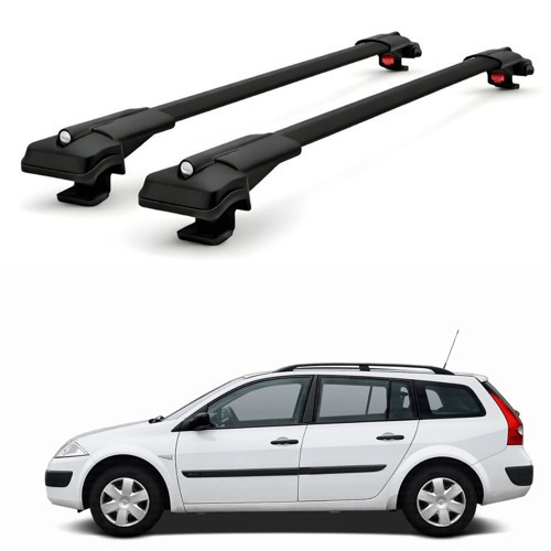 Renault Megane 2 SW 2003-2008 için Ara Atkı Tavan Barı , Araca Özel , Kilitlenebilir Araç Üstü Ekipman Taşıma Barı (2 Adet)