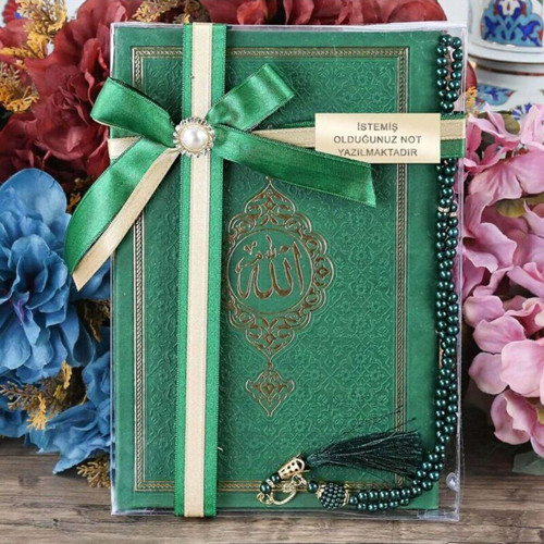 Termo Yasin Kitabı, Inci Tesbihli Hediye Seti-Yeşil