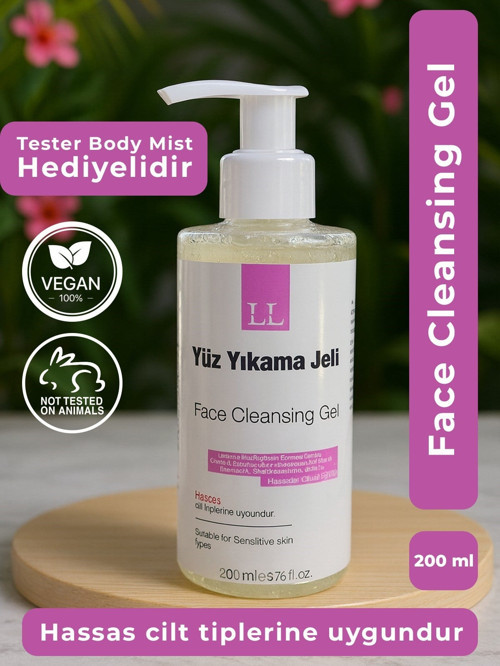 Hassas Ciltler İçin Arındırıcı Yüz Temizleme Jeli - %100 Vegan 200 ml