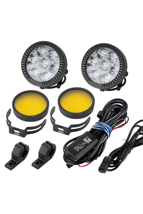 2 Li Set Motosiklet Led Sis Farı Metal Gövde D7 Led Enduro Gs Serileri Uyumlu
