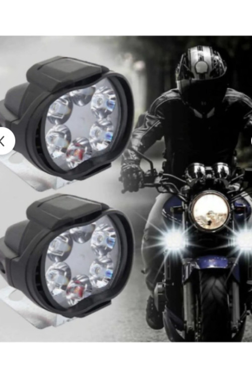 2 Adet Led Motosiklet Sis Far Montaj Sis Drl Lamba Scooter Motosiklet Için (Çakar & Sabit Mod)