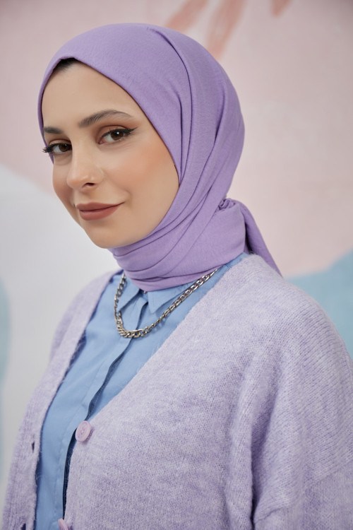 Kadın Pamuk Jazz Şal Lila