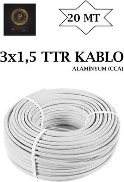 3X1,5 Çok Telli Ttr Kablo 20 Metre (Cca)