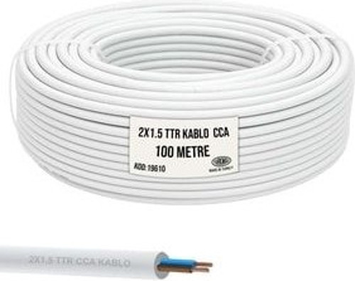 Ttr Kablo 2X1.5 Beyaz 100Mt