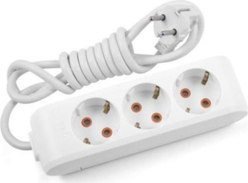 Multi-Let Üçlü Priz Topraklı Kablolu Çocuk Korumalı 5 Metre-Beyaz 1 Adet