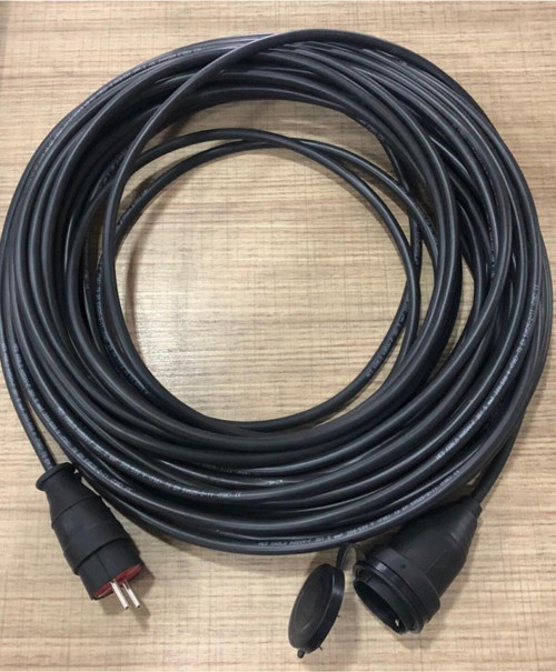 Tekli Seyyar Uzatma Çim Biçme Makine Kablosu Kauçuklu Fiş 10 Metre