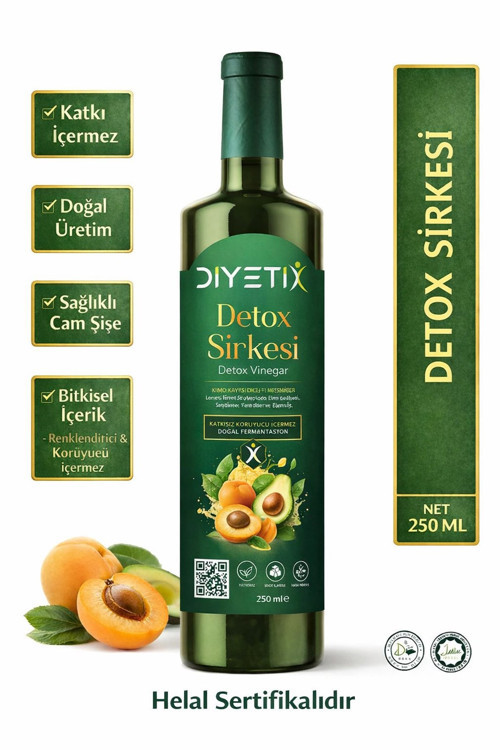 Detox Sirke 250 Ml | Doğal Fermente, Katkısız & Şekersiz Günlük Kullanım