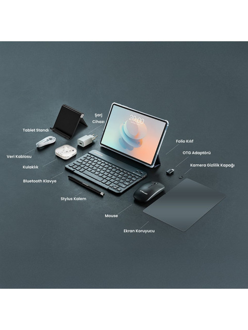 T65 6/128 GB LTE 13.4'' Tablet (Resmi Distribütör Garantili) KILIF+KLAVYE+MOUSE+KULAKLIK+KALEM+STAND HEDİYELİ
