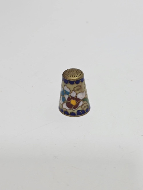 Antika Cloisonne Emaye Yüksük 25,28x19mm 028