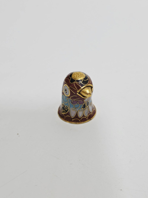 Antika Cloisonne Emaye Yüksük 25x20,50mm 066