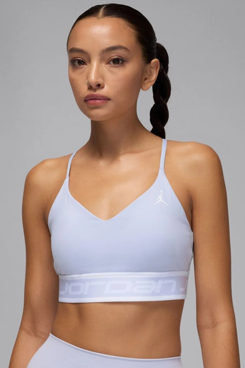 Jordan Support Indy Logo Women's Bra Kadın Açık Mavi