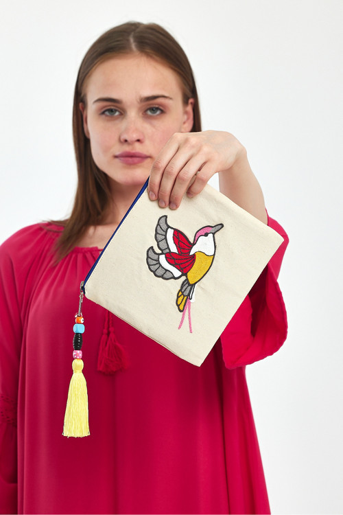 Özel Portföy Çanta Kalemlik Çanta Kese Çanta Mini Makyaj Çantası Clutch El Punch El Çanta