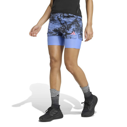 Own The Run Spray Dye 2 In 1 Kadın Mavi Şort