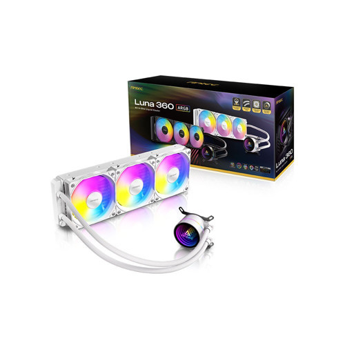 LUNA 360 ARGB WHITE Fanlı AM5/LGA 1851 360mm Beyaz Sıvı işlemci Soğutucusu