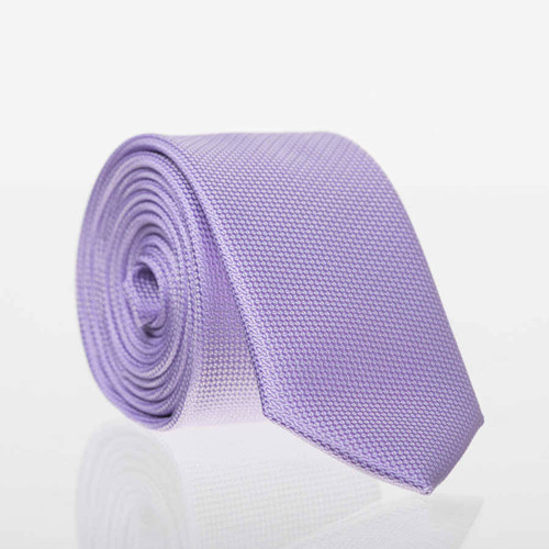 Lila Slim Fit Düz Renk Dokuma Kravat / DDK-17