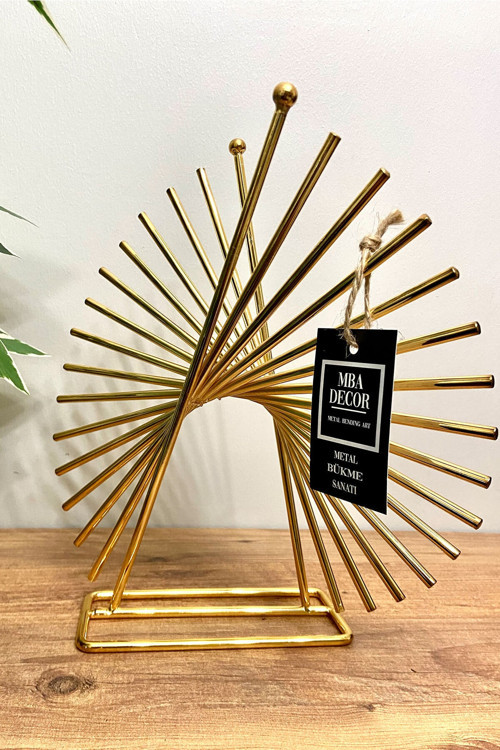 Xanthos Gold Paslanmaz Ev Dekorasyon Ofis Dekoratif Obje Dekoratif Ürün 30 Cm