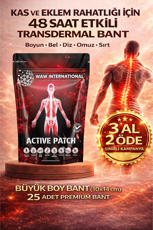 Active Patch – Kas Ve Eklem Ağrıları Için Doğal Bant | Anında Rahatlama Ve Uzun Süreli Etki 25 Adet