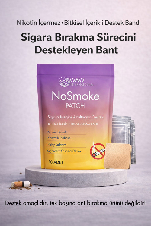 Nosmoke Patch – Sigara Bırakmaya Yardımcı Transdermal Bant – 10 Adet