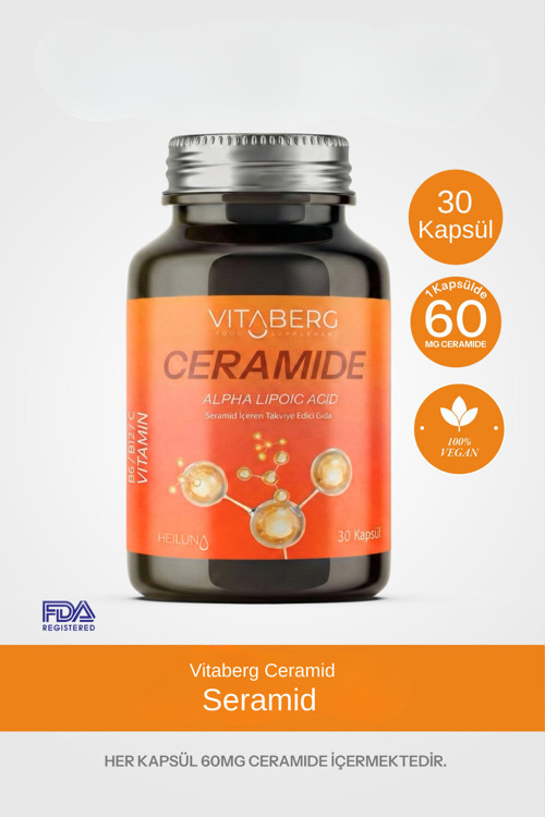 Ceramide 30 Kapsül | Seramid, Alfa Lipoik Asit, Vitamin C, B6 Ve B12 | Vegan