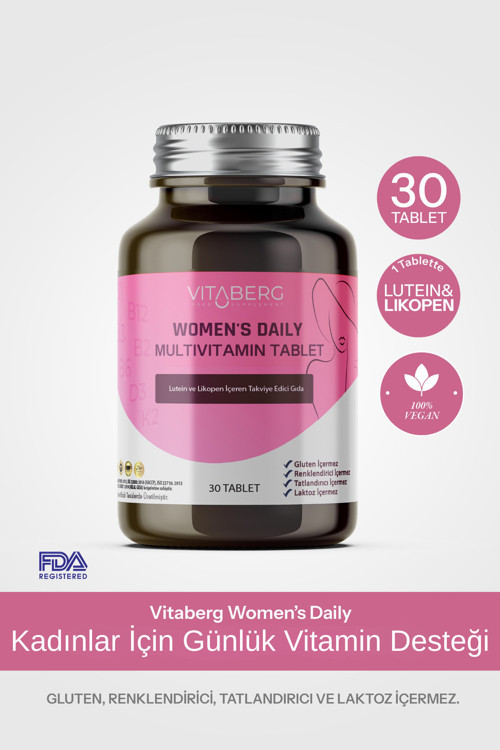 Women’S Daily Multivitamin Tablet | B Vitaminleri, Beta Glukan, Lutein Ve Likopen