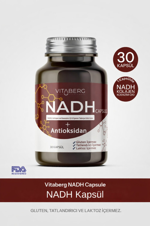 Nadh Antioksidan+ | Pqq, Koenzim Q10, Resveratrol, Kolajen Tip Iı